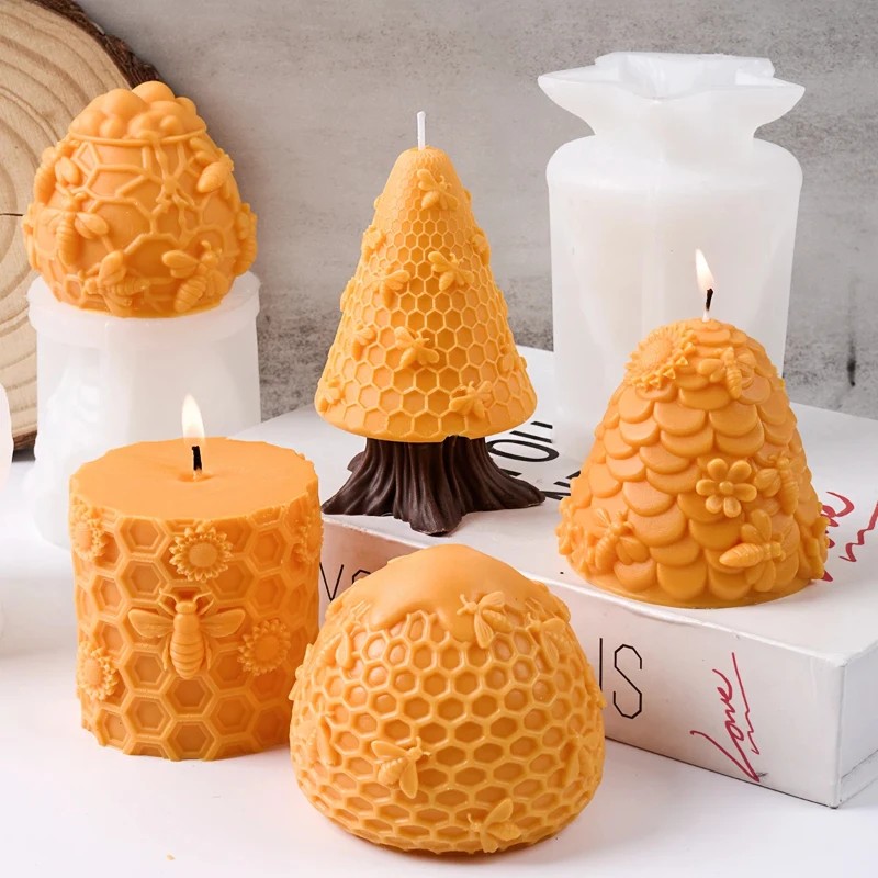 Beeswax Wrap Reusable - a top-quality 3d bee honeycomb silicone