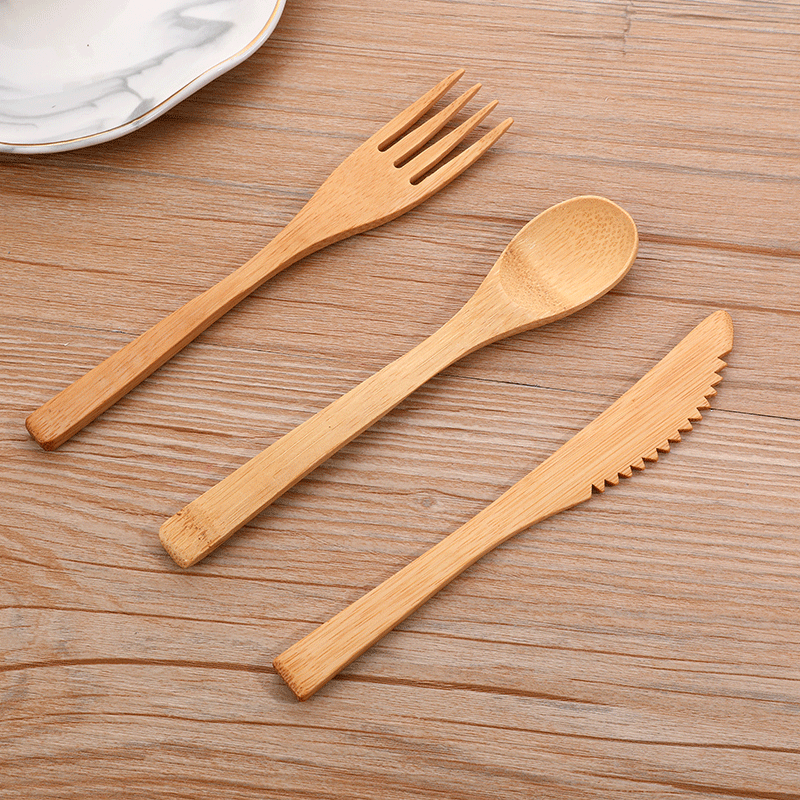 3pcs/set Bamboo Cutlery Set wi - Bamboo Cutlery Travel incelemesi ve fiyatı