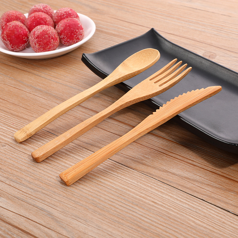 3pcs/set Bamboo Cutlery Set wi - Bamboo Cutlery Travel incelemesi ve fiyatı