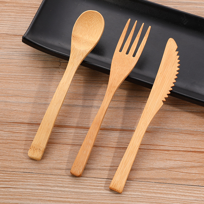 3pcs/set Bamboo Cutlery Set wi - Bamboo Cutlery Travel incelemesi ve fiyatı
