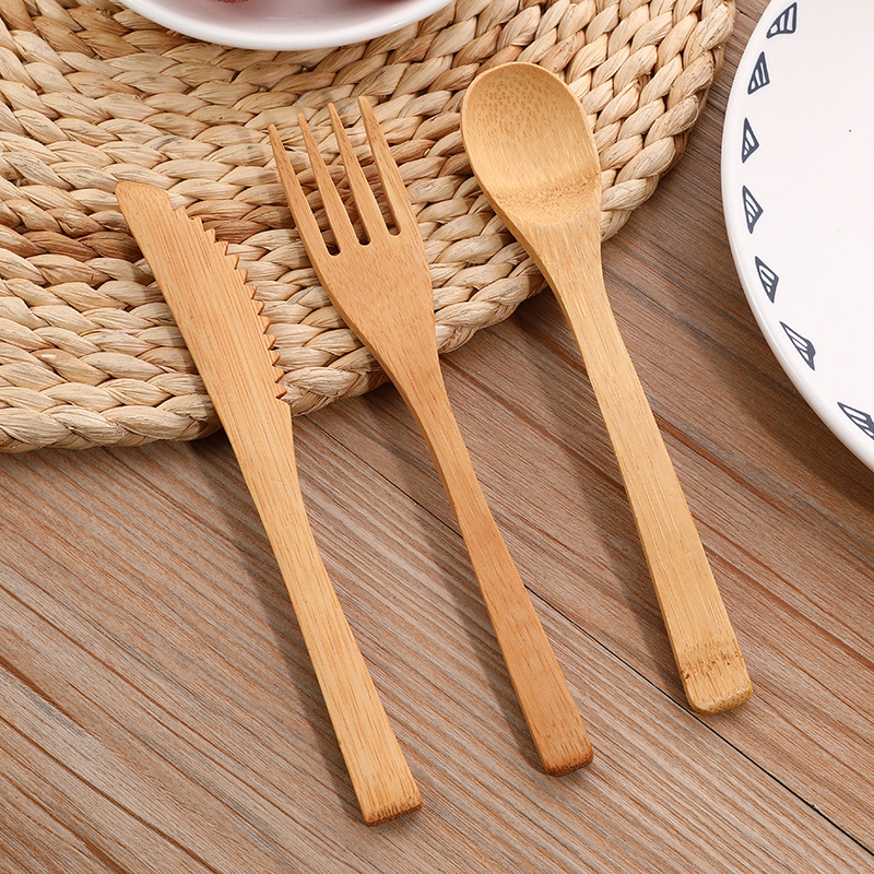 3pcs/set Bamboo Cutlery Set wi - Bamboo Cutlery Travel incelemesi ve fiyatı