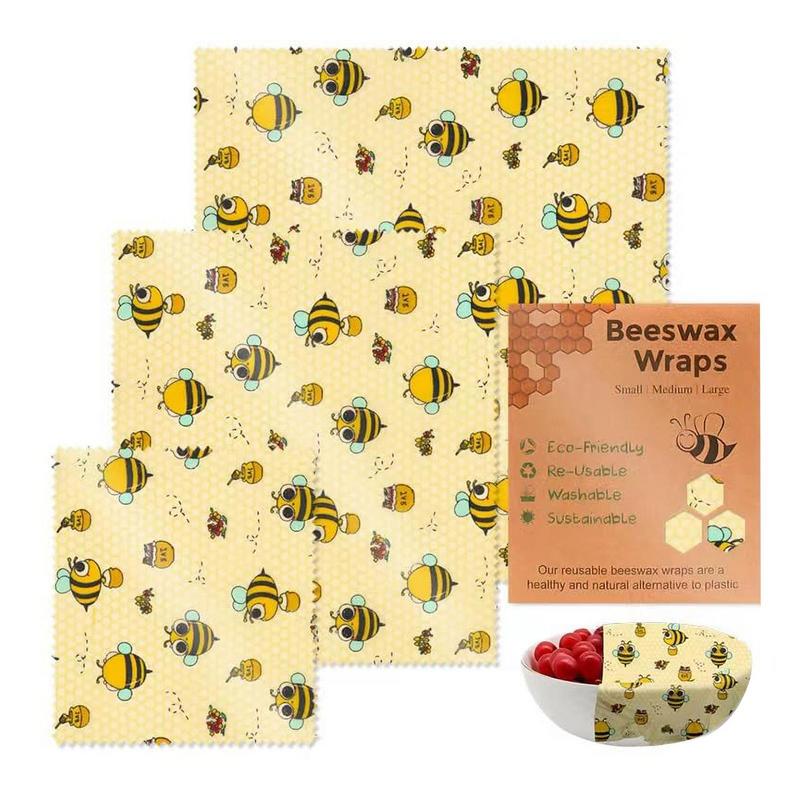 3pcs Reusable Food Fresh Keepi - Beeswax Wrap Reusable incelemesi ve fiyatı