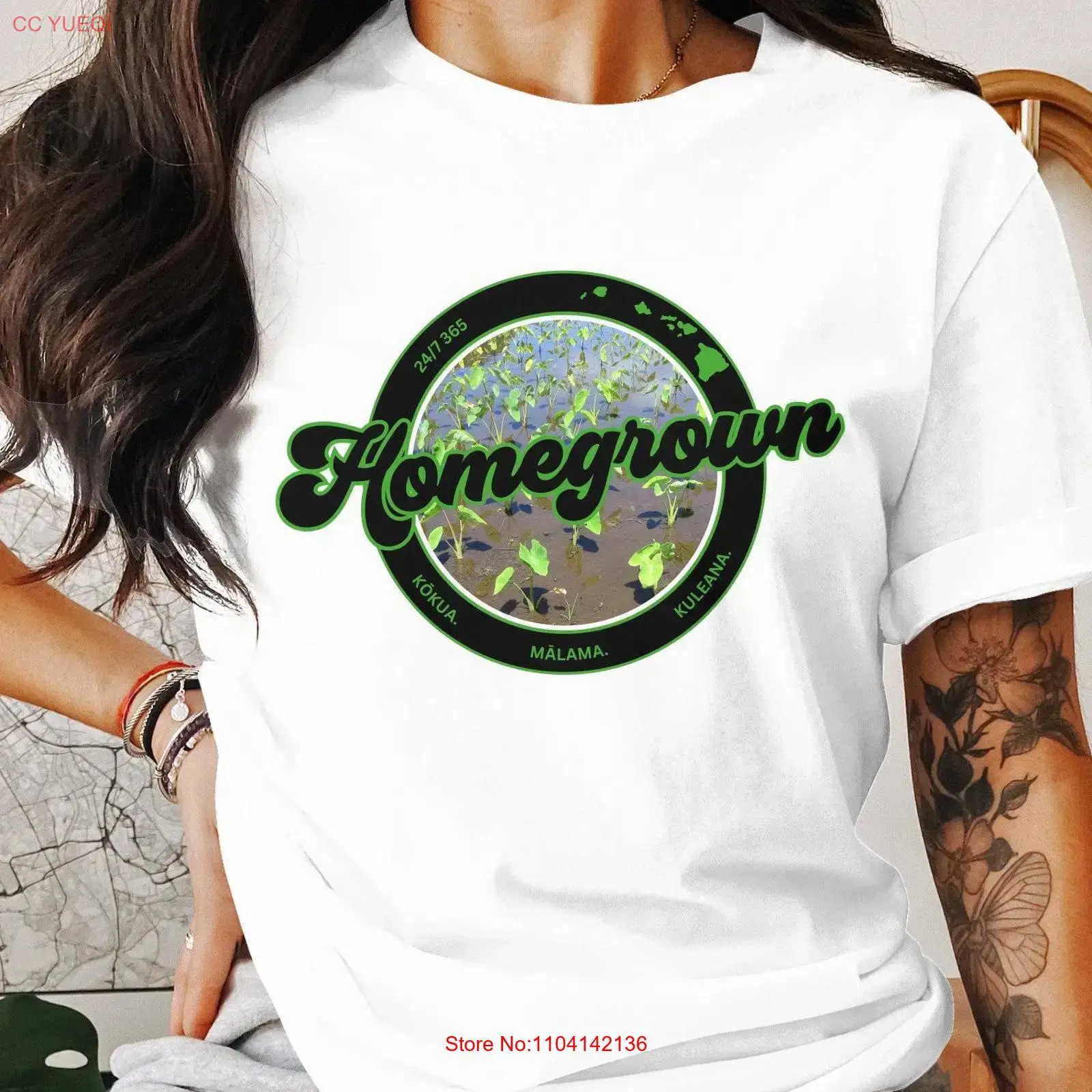 Hawaii Homegrown Logo T Shirt  - Sustainable Living Is incelemesi ve fiyatı