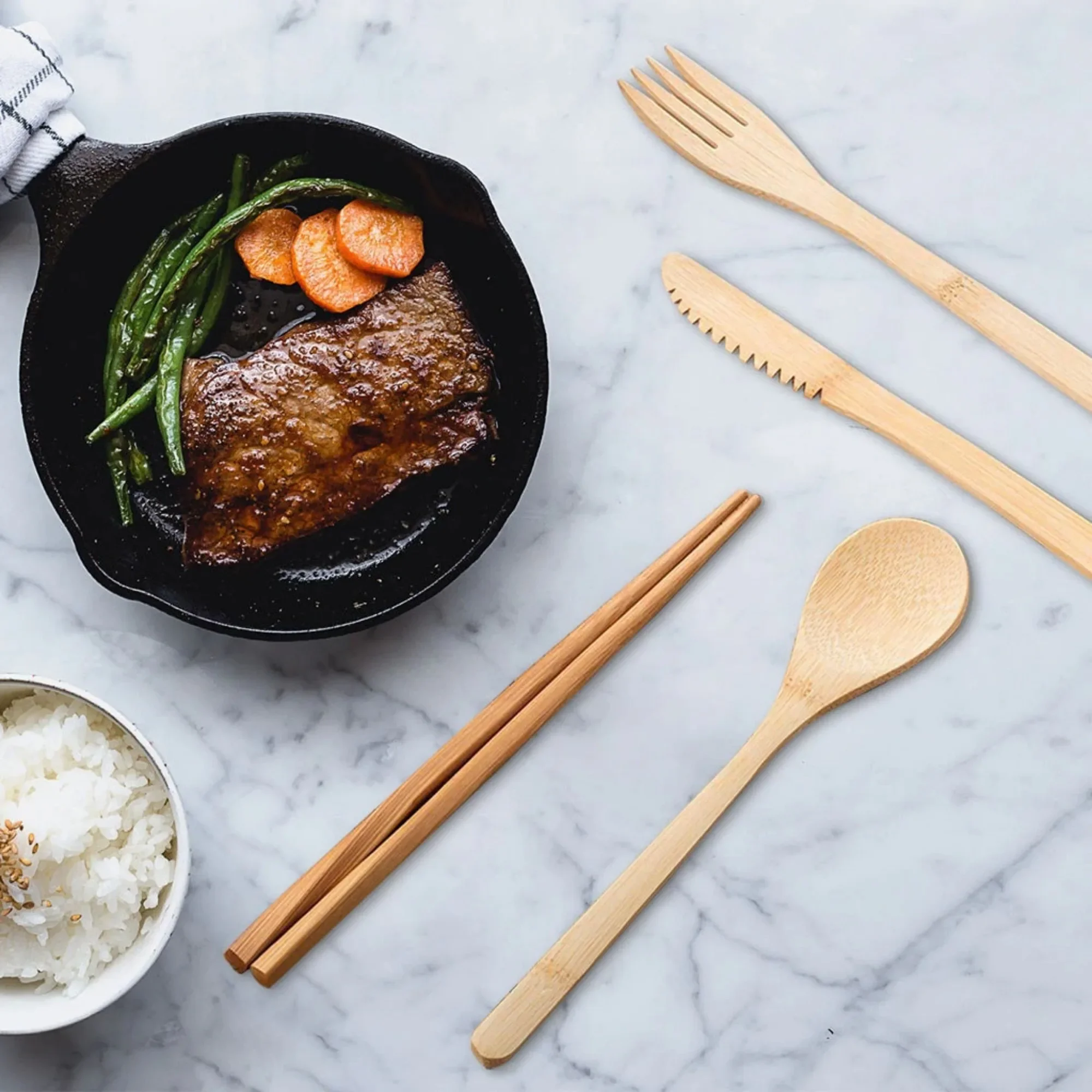 Bamboo Travel Cutlery Set Fork - Bamboo Cutlery Travel incelemesi ve fiyatı