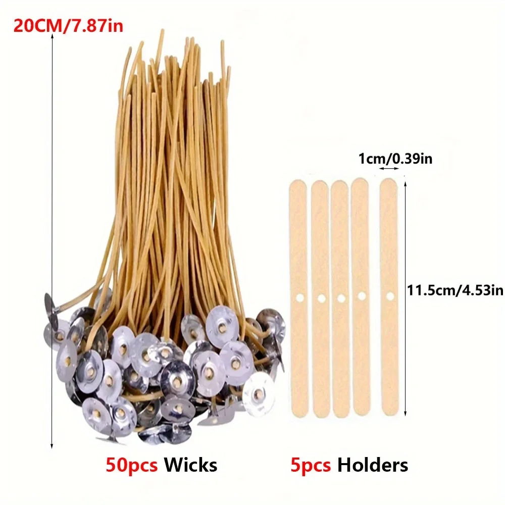 Candle Wicks 50 PCS 8 Inch Hem - Beeswax Wrap Reusable incelemesi ve fiyatı