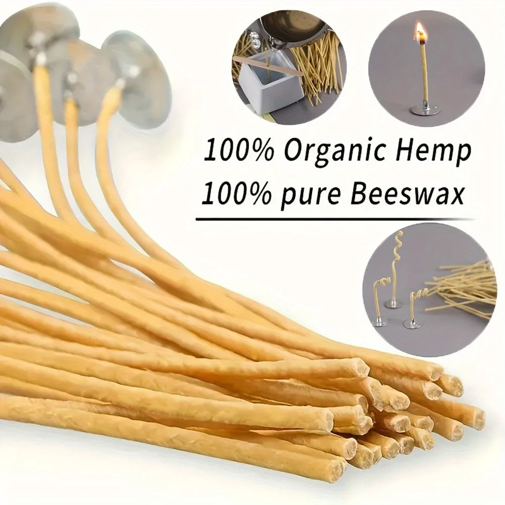 Candle Wicks 50 PCS 8 Inch Hem - Beeswax Wrap Reusable incelemesi ve fiyatı