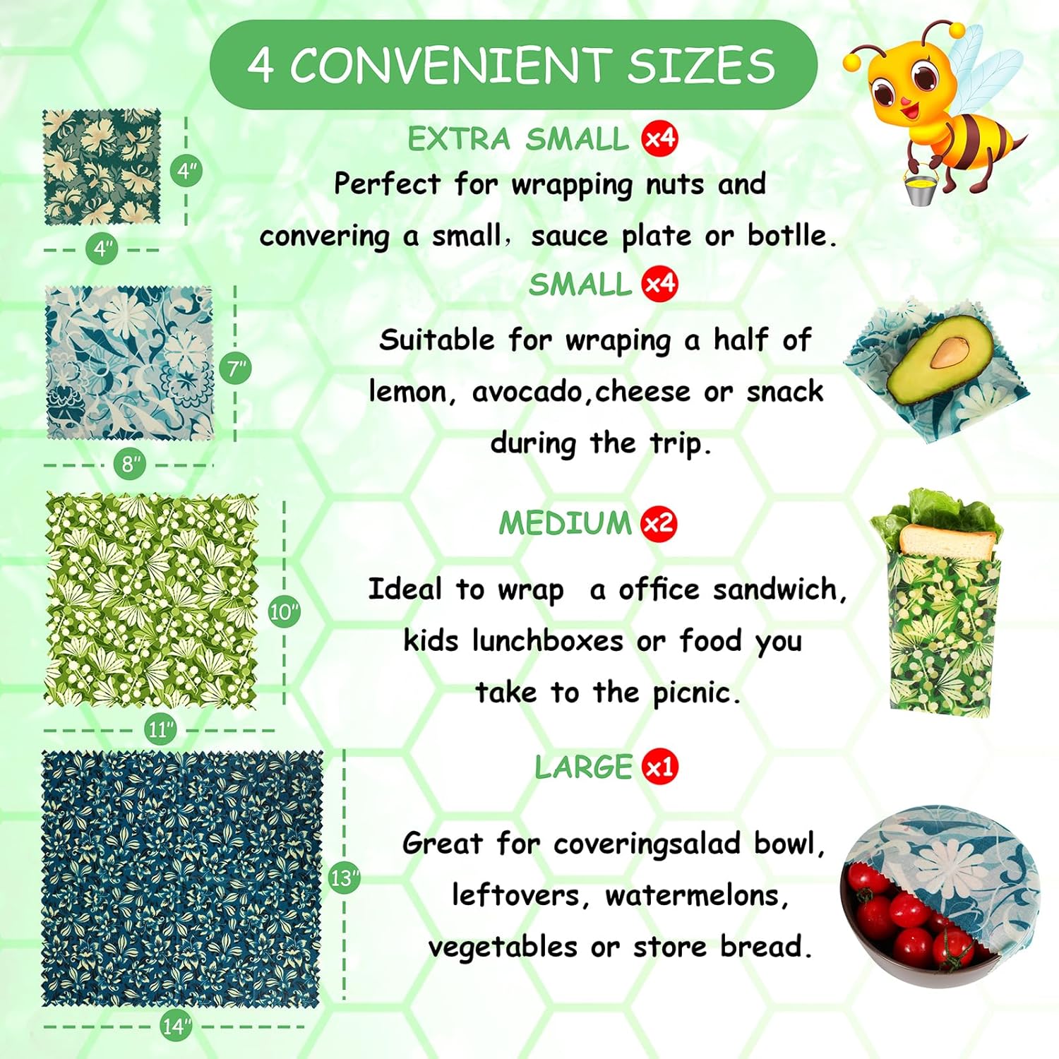 Eco-Friendly Beeswax Food Wrap - Beeswax Wrap Reusable incelemesi ve fiyatı